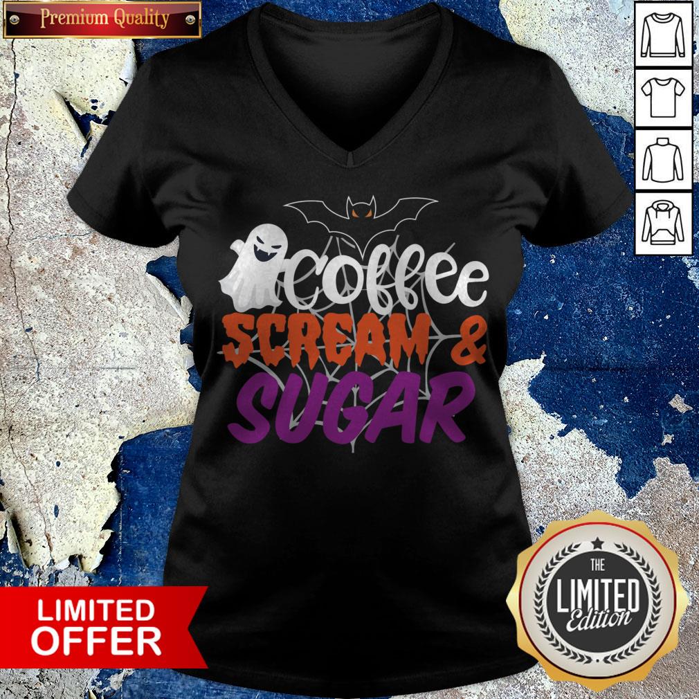 Funny Halloween The Bat Ghost Coffee Scream & Sugar Shirt