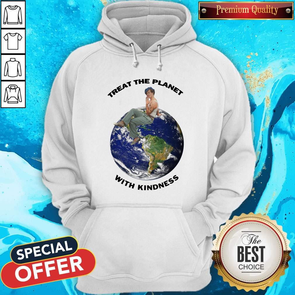 Funny Harry Styles Treat The Planet With Kindness Shirt