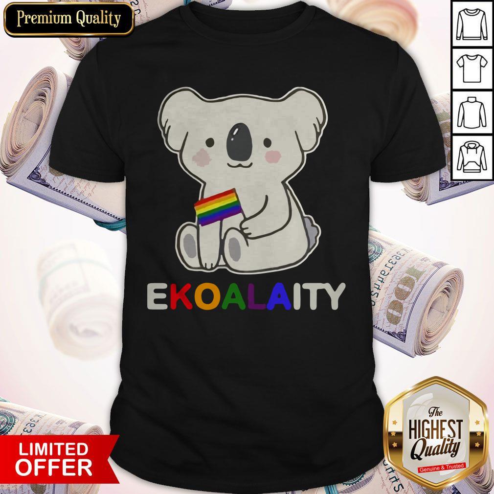 Funny Koala LGBT Pride Flag Ekoalaity Shirt