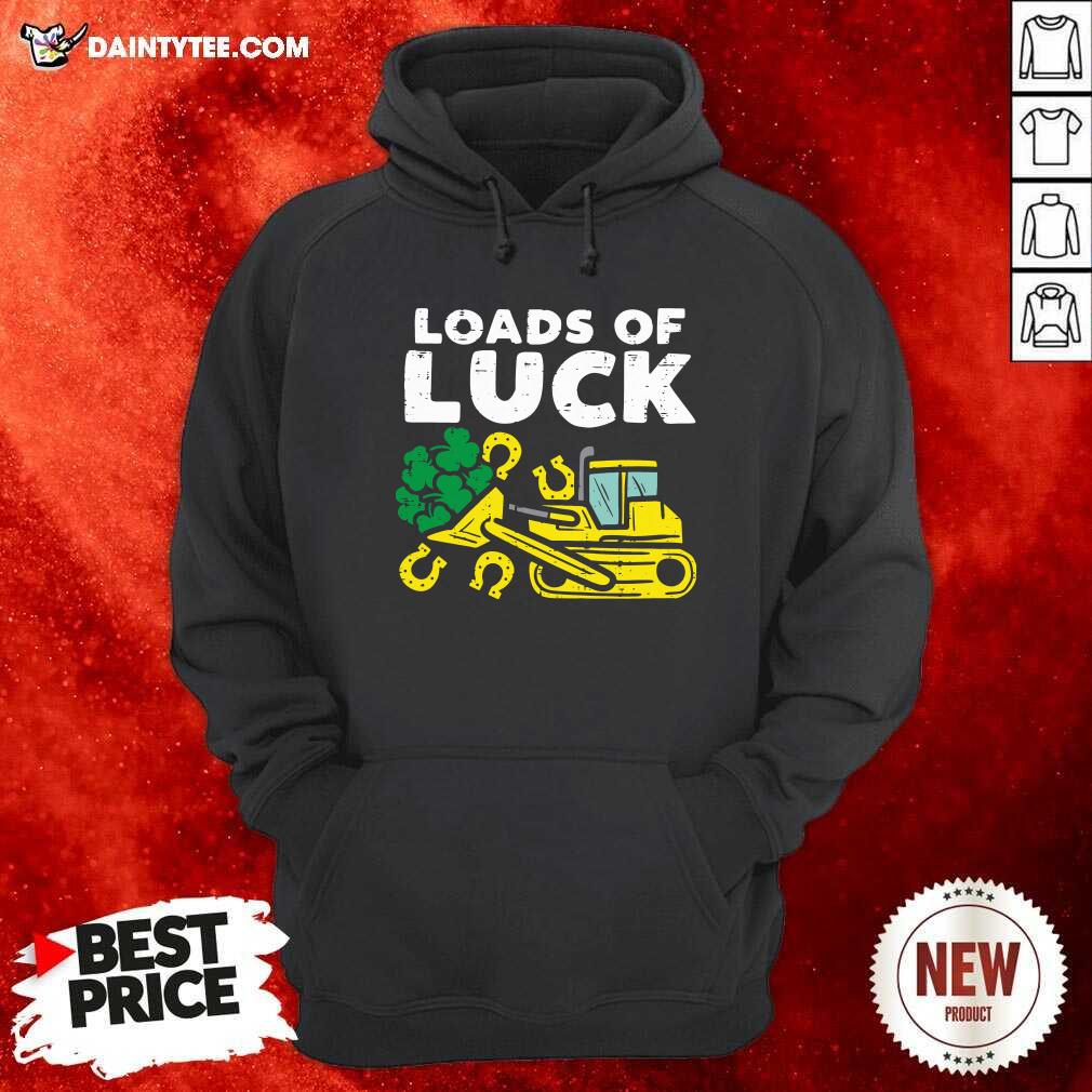 Funny Loads Of Luck Bulldozer Shamrock St Patricks Day Boys Shirt