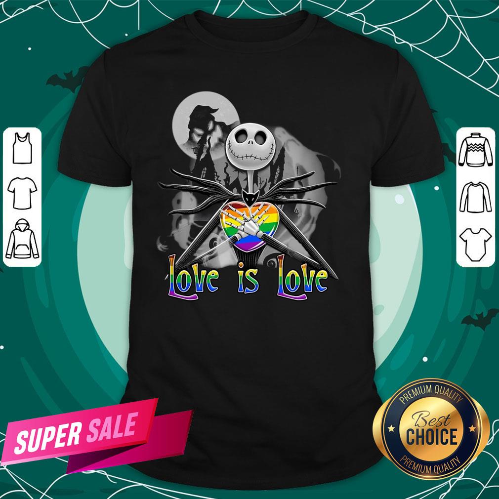 Funny Love Is Love Jack Skellington LGBT Pride Shirt