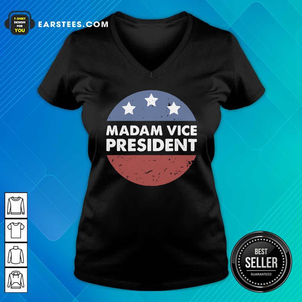 Funny Madam Vice President Election Stars Circle Vintage Shirt