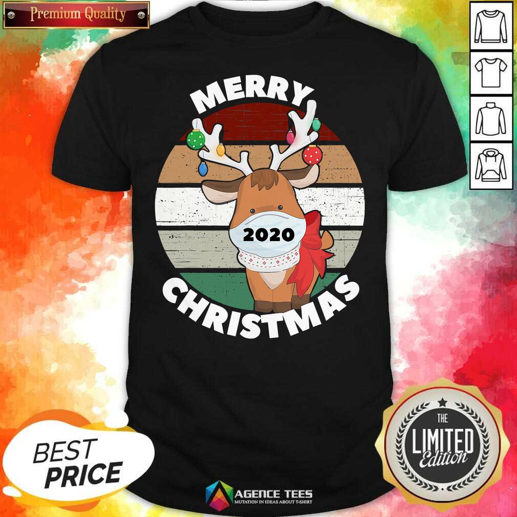 Funny Merry Christmas 2020 Reindeer Wear Mask Vintage Shirt