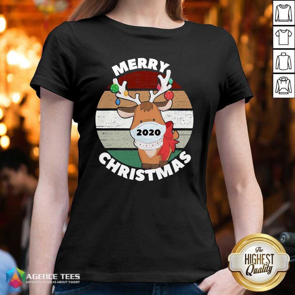 Funny Merry Christmas 2020 Reindeer Wear Mask Vintage Shirt