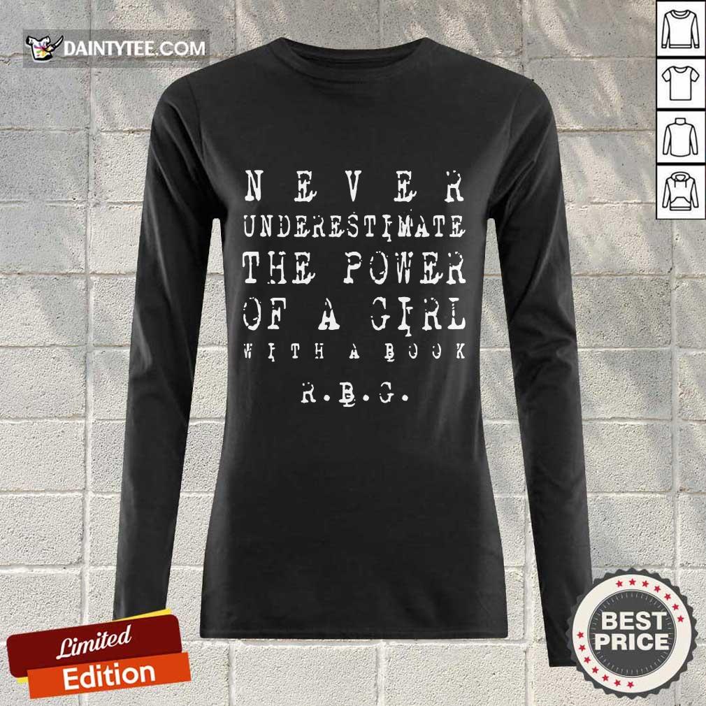 Funny Never Underestimate The Power Of A Girl RBG 55 Shirt
