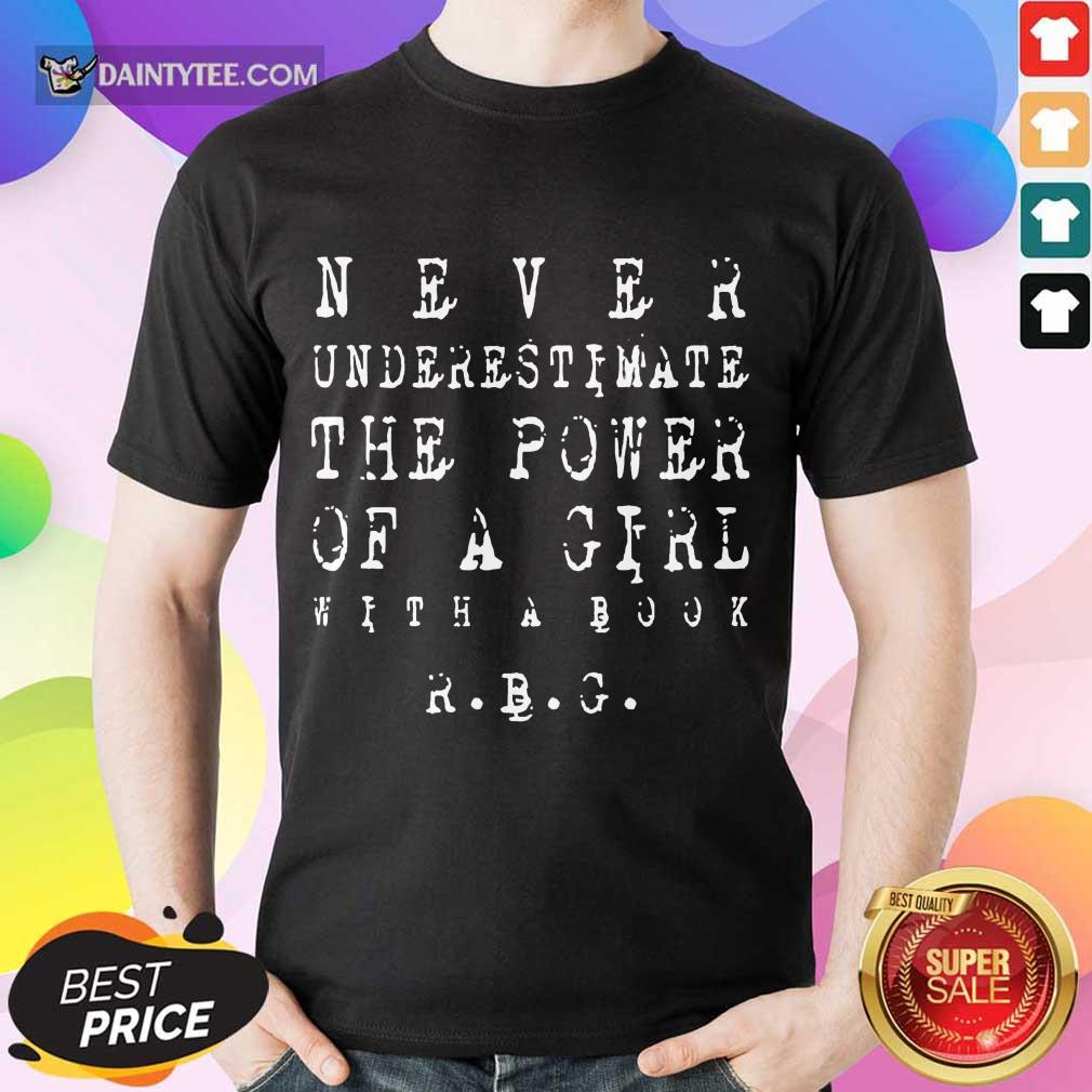 Funny Never Underestimate The Power Of A Girl RBG 55 Shirt