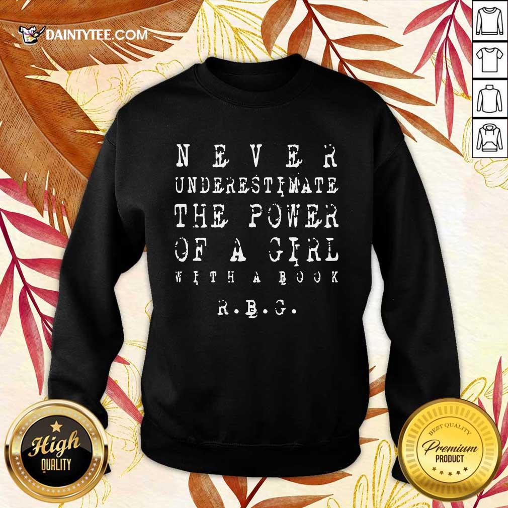 Funny Never Underestimate The Power Of A Girl RBG 55 Shirt