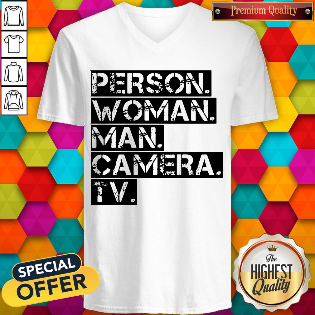 Funny Person Woman Man Camera TV US Shirt