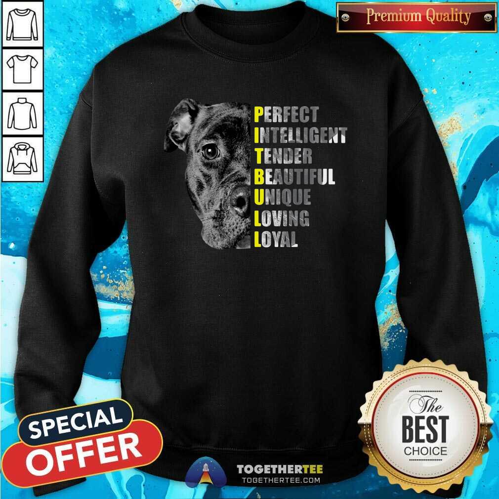 Funny Pit Bull Perfect Intelligent Tender Beautiful Unique Loving Loyal Shirt
