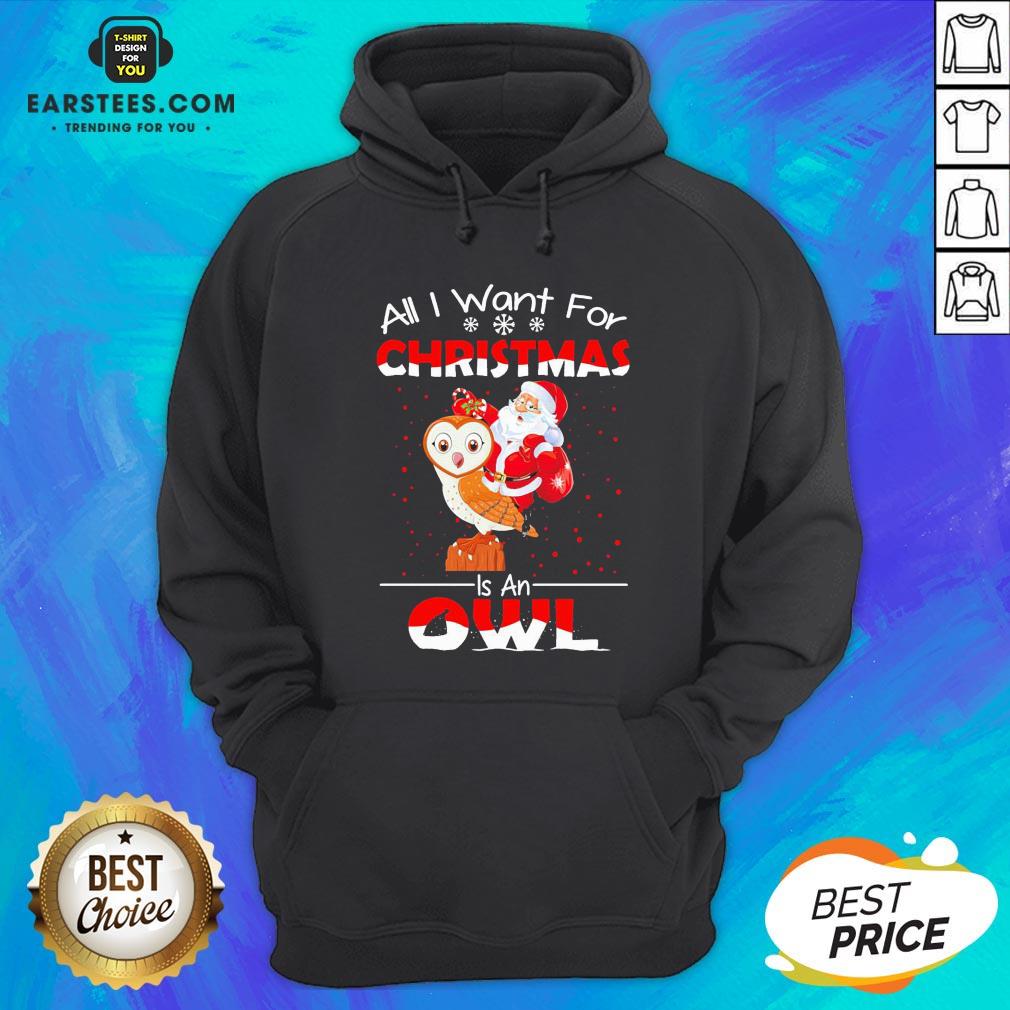 Funny Santa All I Want For Christmas Is An Owl Sweater Shirt