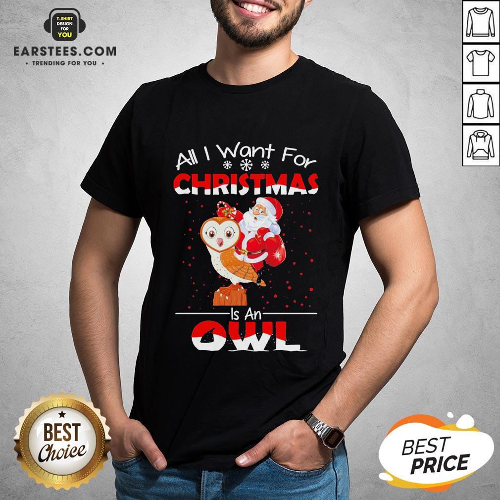 Funny Santa All I Want For Christmas Is An Owl Sweater Shirt