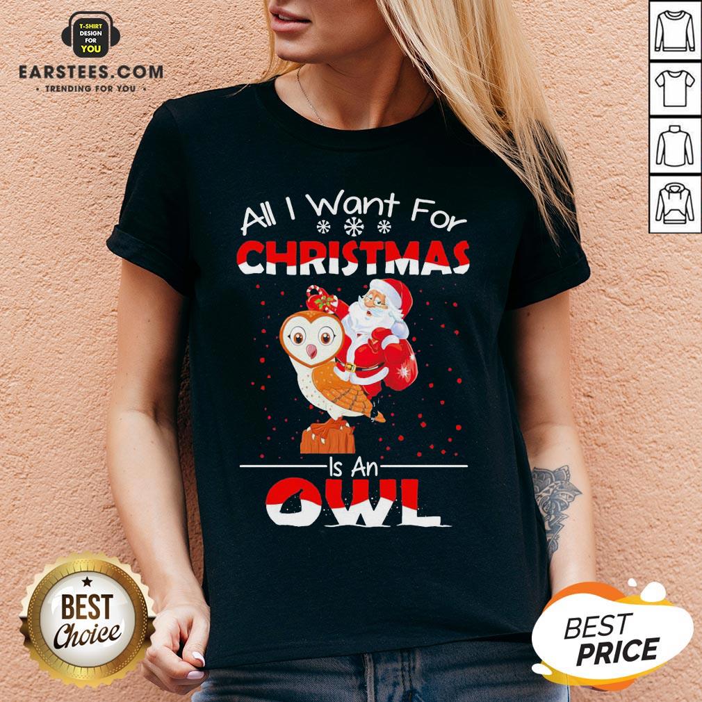 Funny Santa All I Want For Christmas Is An Owl Sweater Shirt