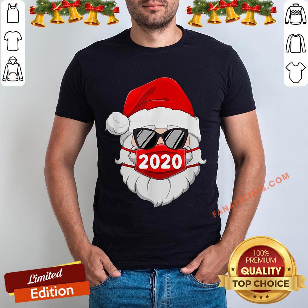 Funny Santa With Face Mask 2020 Christmas Shirt