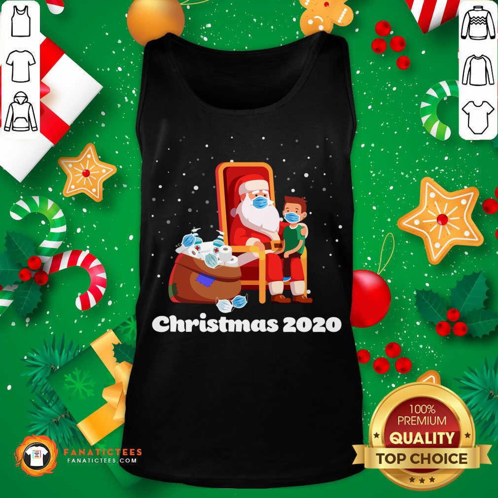 Funny Santa With Face Mask And Toilet Paper Christmas 2020 Shirt