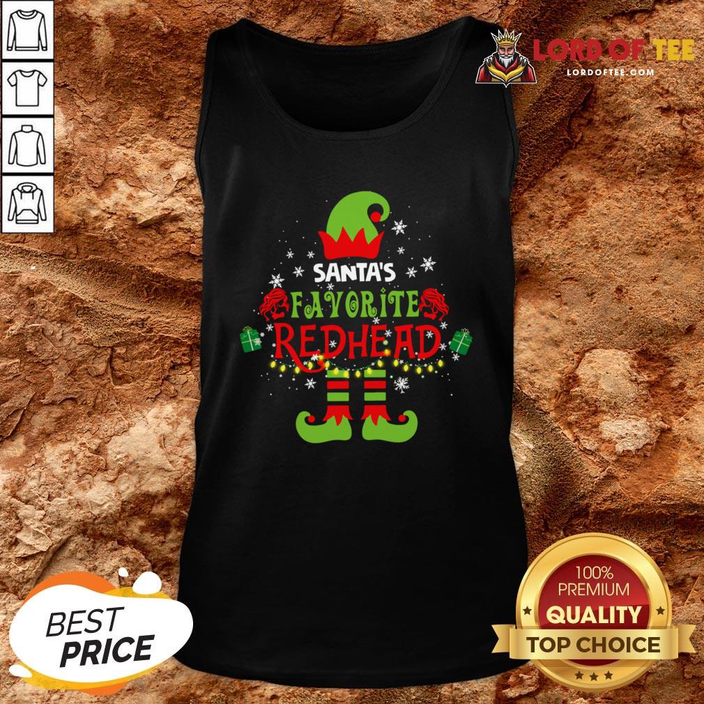 Funny Santa’s Favorite Redhead Christmas Shirt