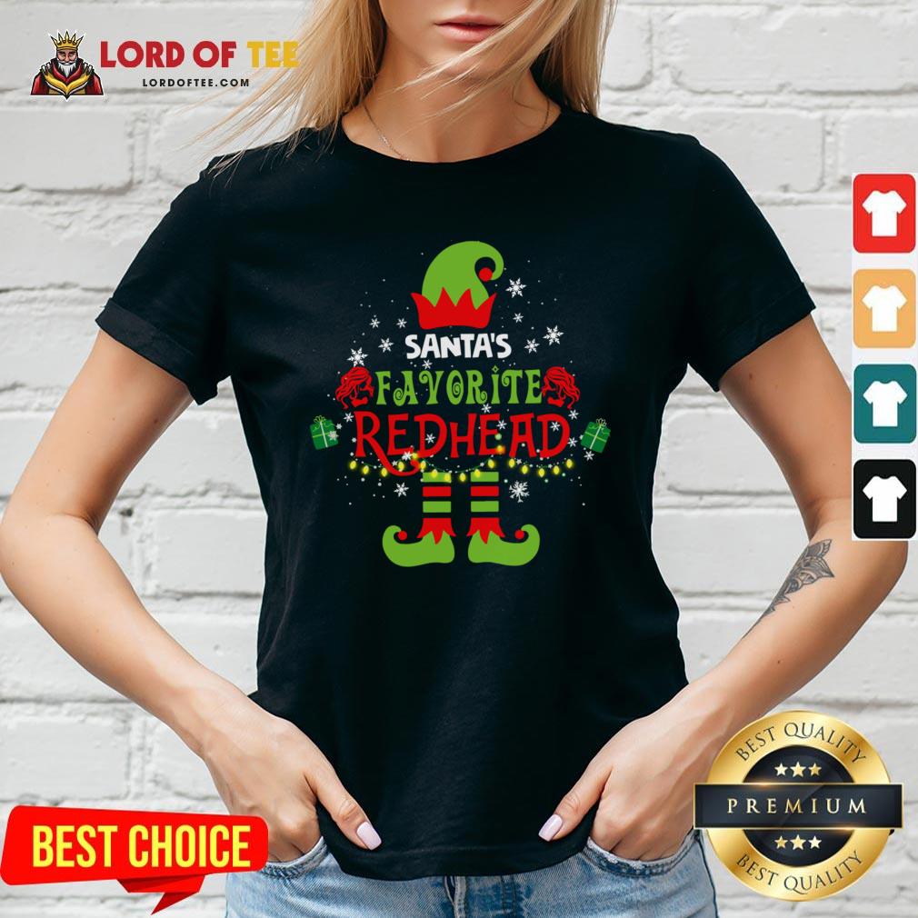 Funny Santa’s Favorite Redhead Christmas Shirt