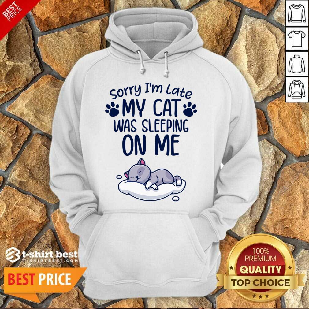 Funny Sorry I'm Late My Cat Sleeping On Me Funny Cat Lovers Gift Shirt