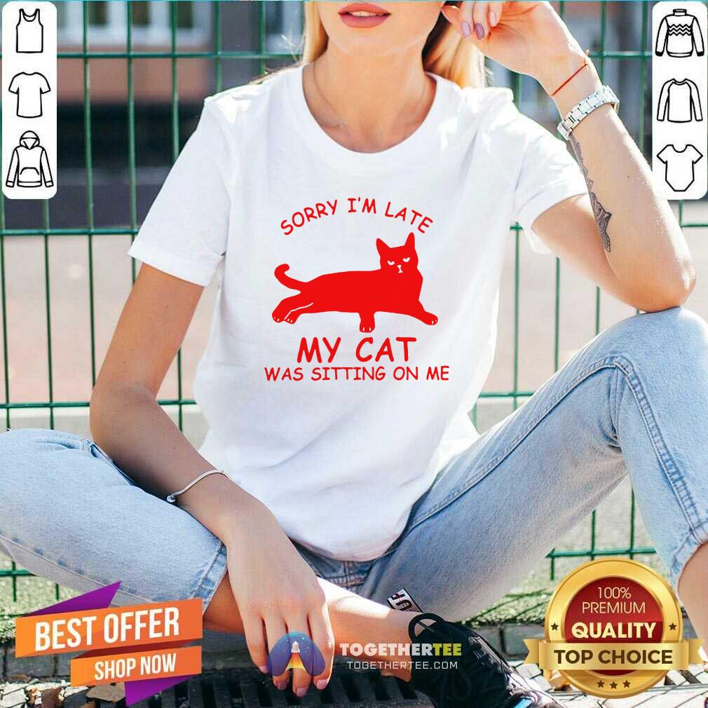 funny-sorry-im-late-my-cat-was-sitting-on-me-v-neck-1.jpg