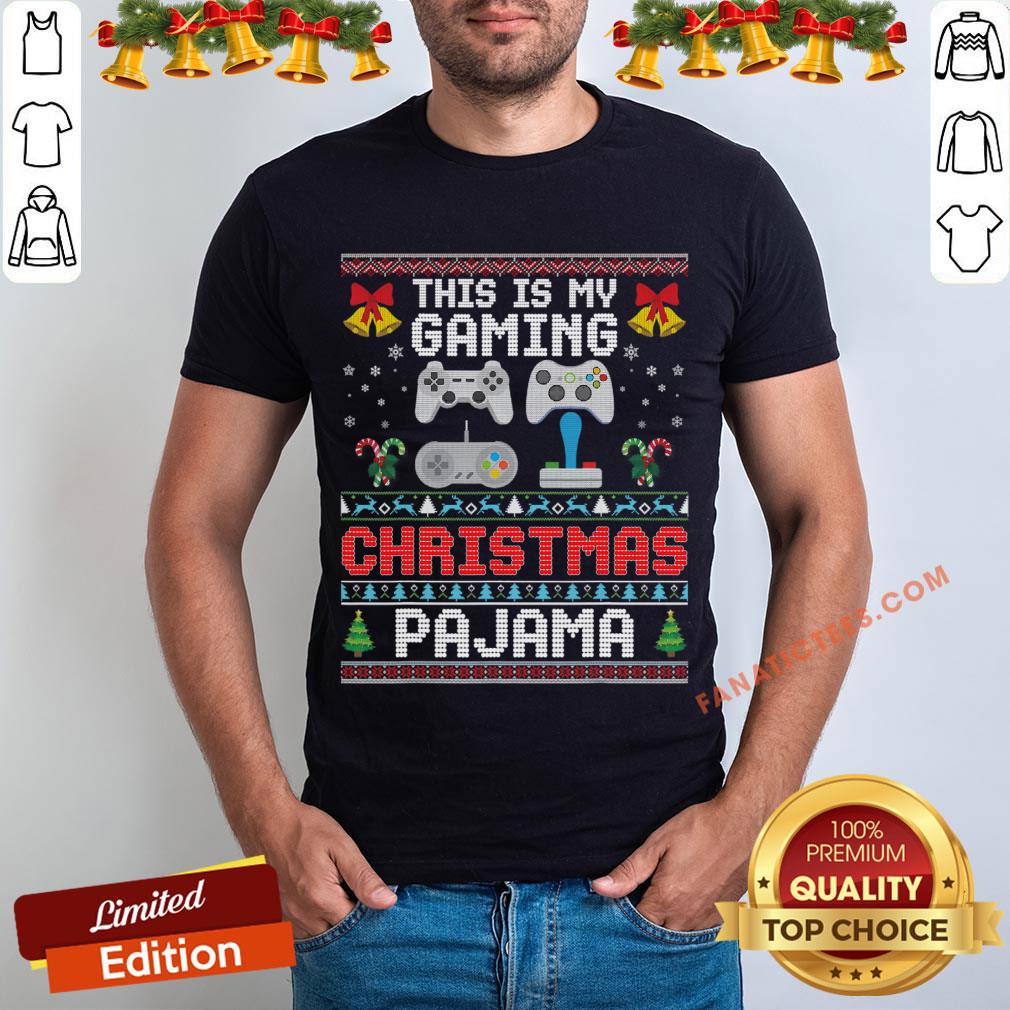 Funny This Is My Gaming Christmas Pajama Sweater Merry Ugly Xmas T-Shirt