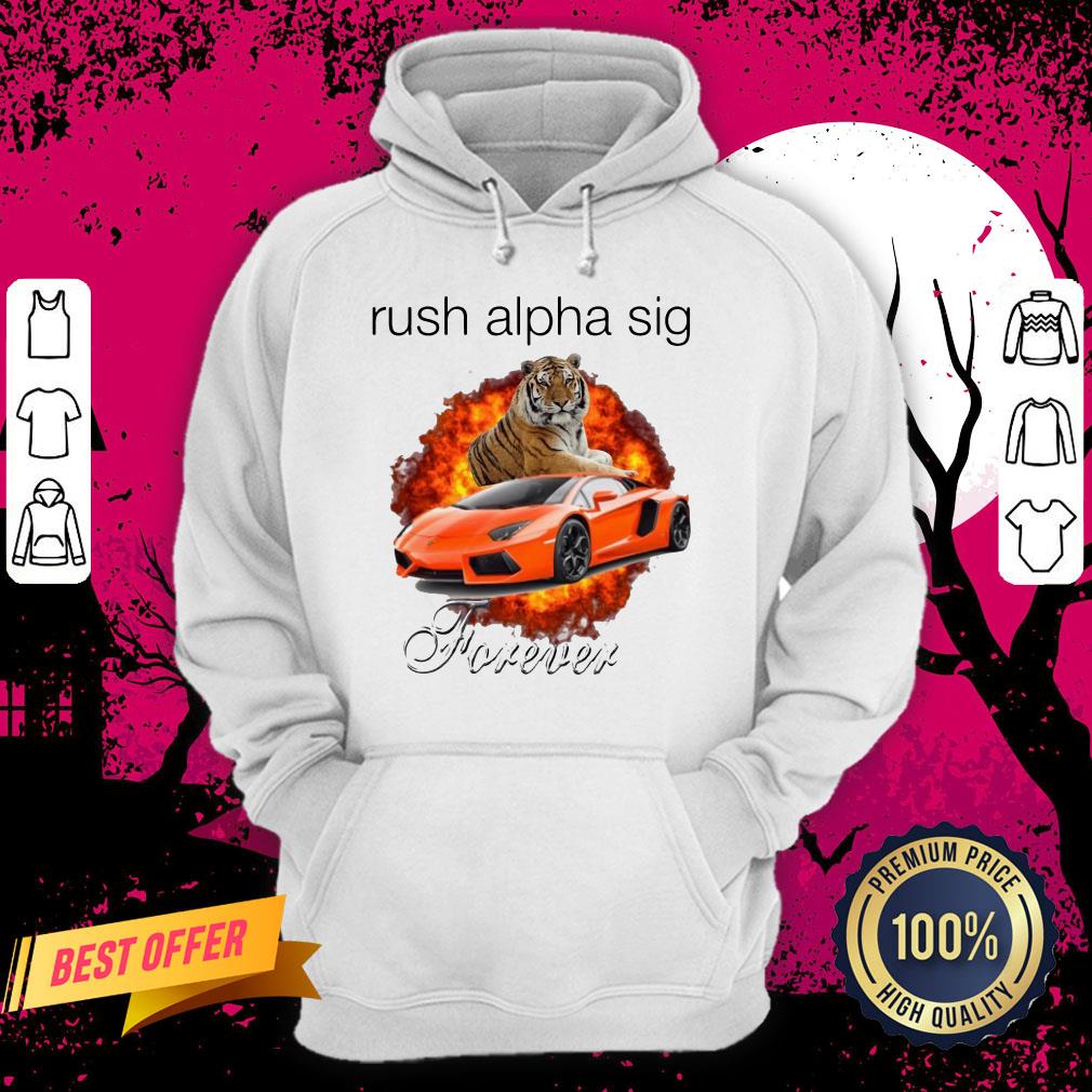 Funny Tigger And Lamborghini Rush Alpha Sig Forever Shirt