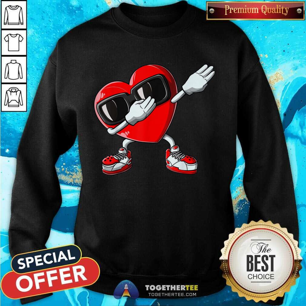 Funny Valentines Day Dabbing Heart Shirt