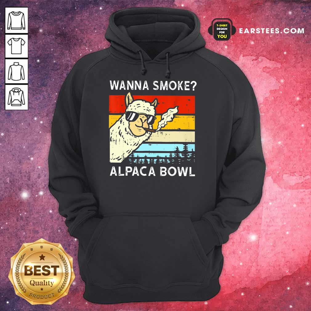 Funny Wanna Smoke Alpaca Bowl Vintage Shirt