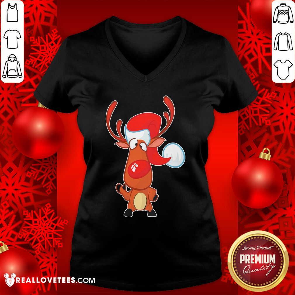 Premium Reindeer Santa Christmas Shirt