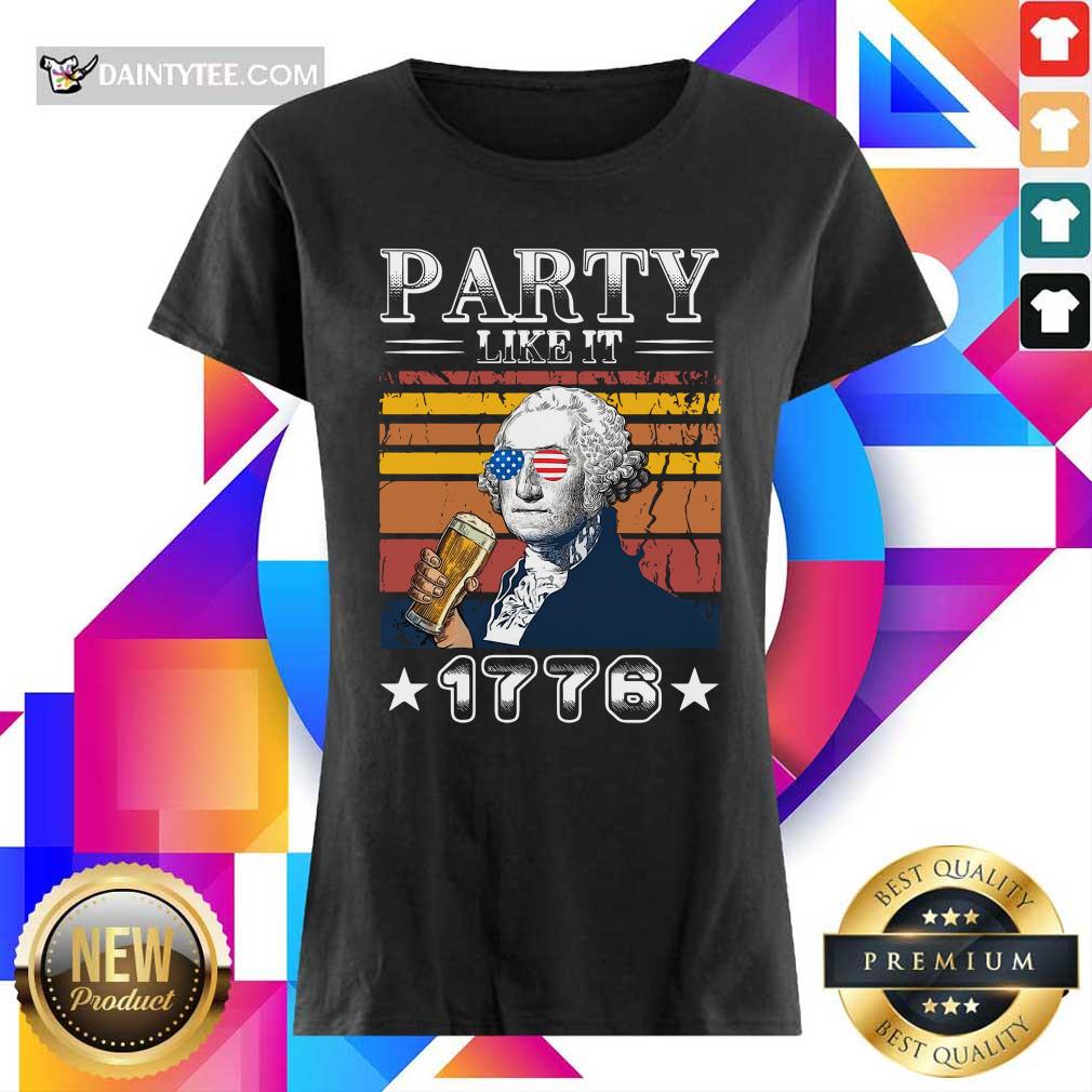 George Washington Drink Beer Party Like It's 1776 Vintage Shirt