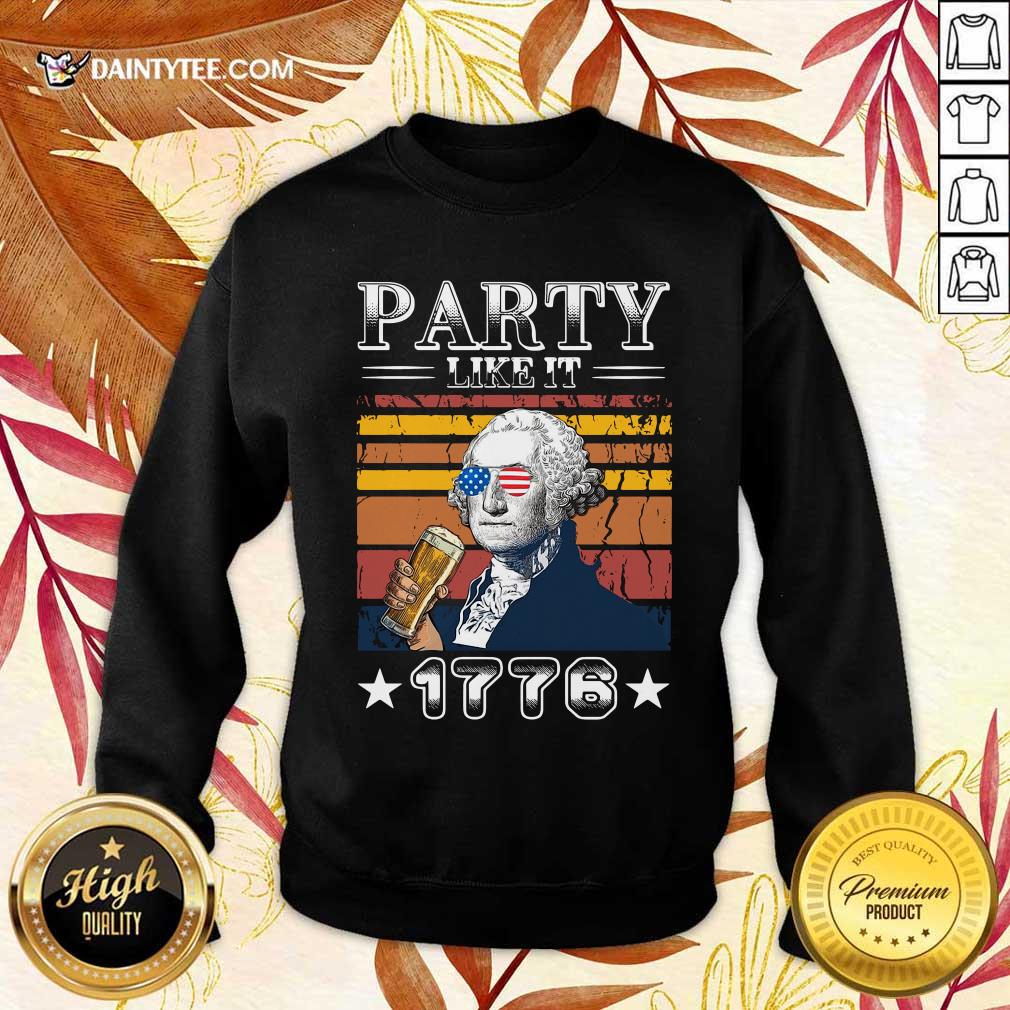 George Washington Drink Beer Party Like It's 1776 Vintage Shirt