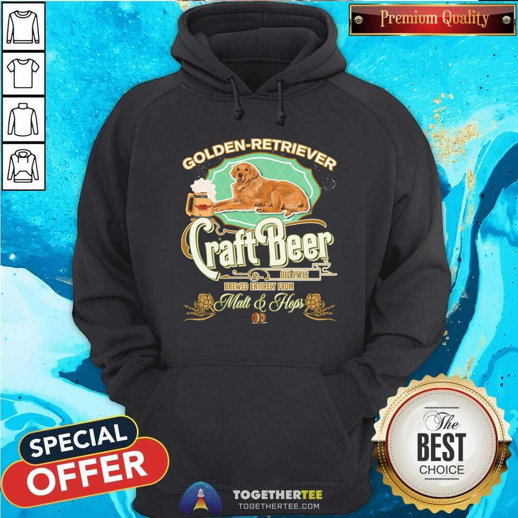 Golden Retriever Craft Beer Malt And Hops Shirt