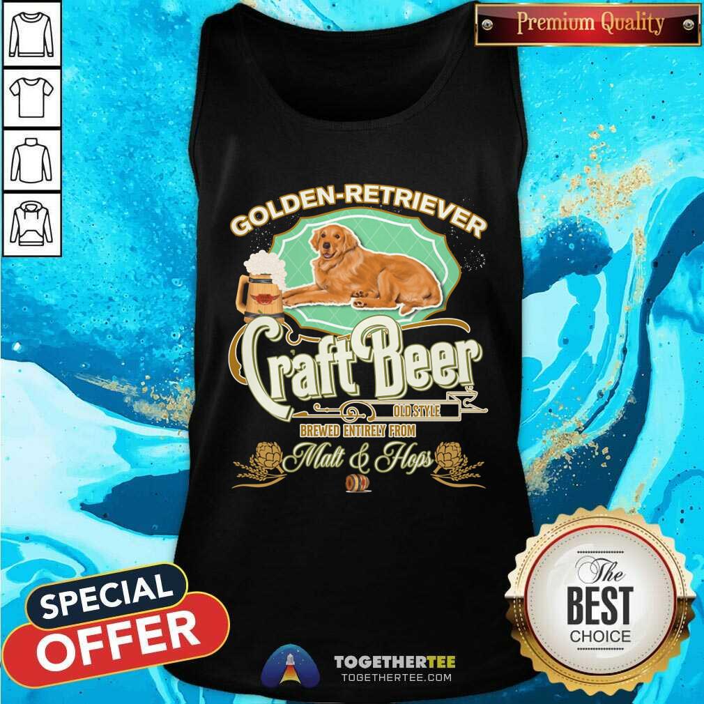 Golden Retriever Craft Beer Malt And Hops Shirt
