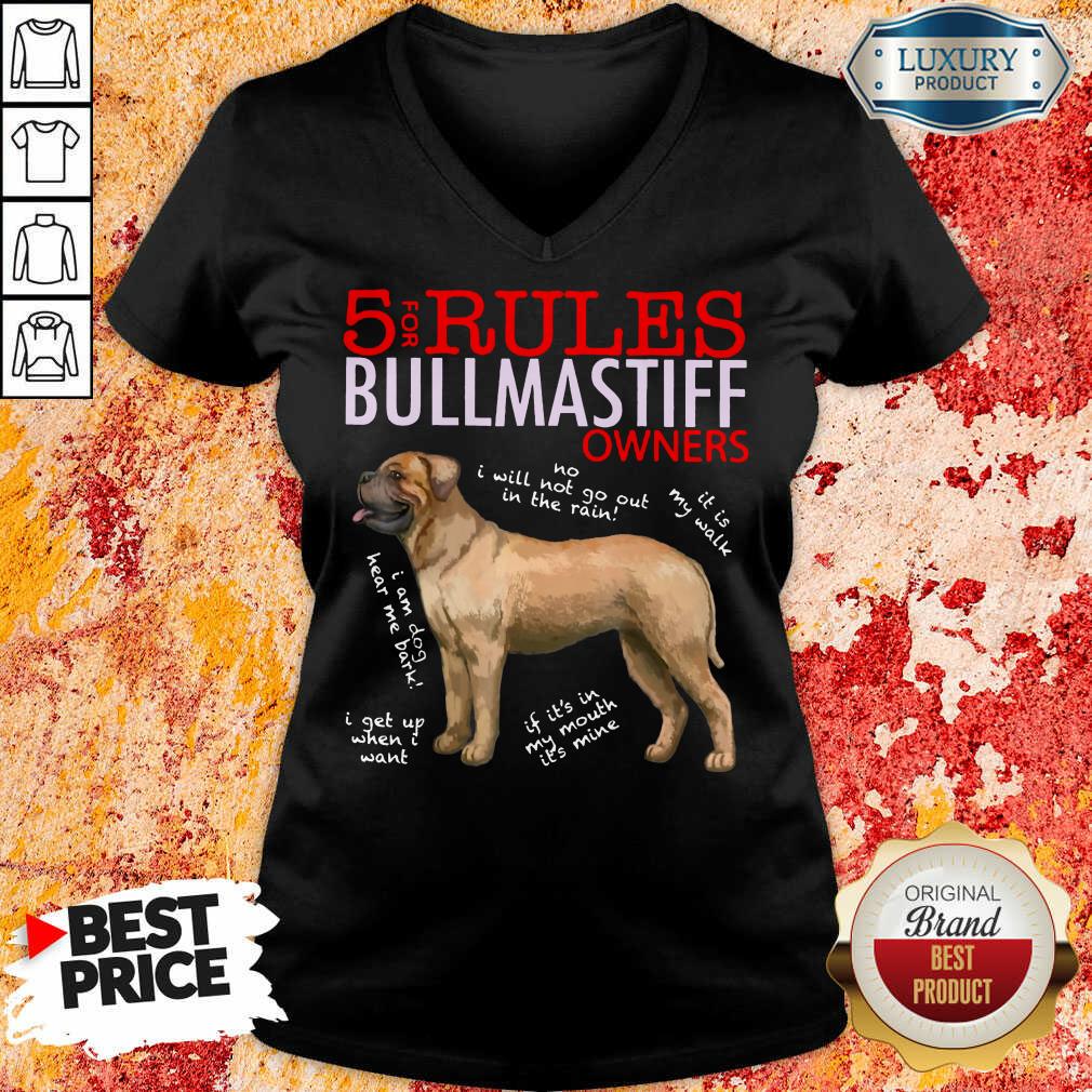 Good 5 Rules Bullmastiff Owners Shirt