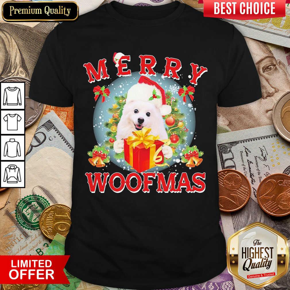 Good American Eskimo Dog Santa Merry Woofmas Christmas Shirt