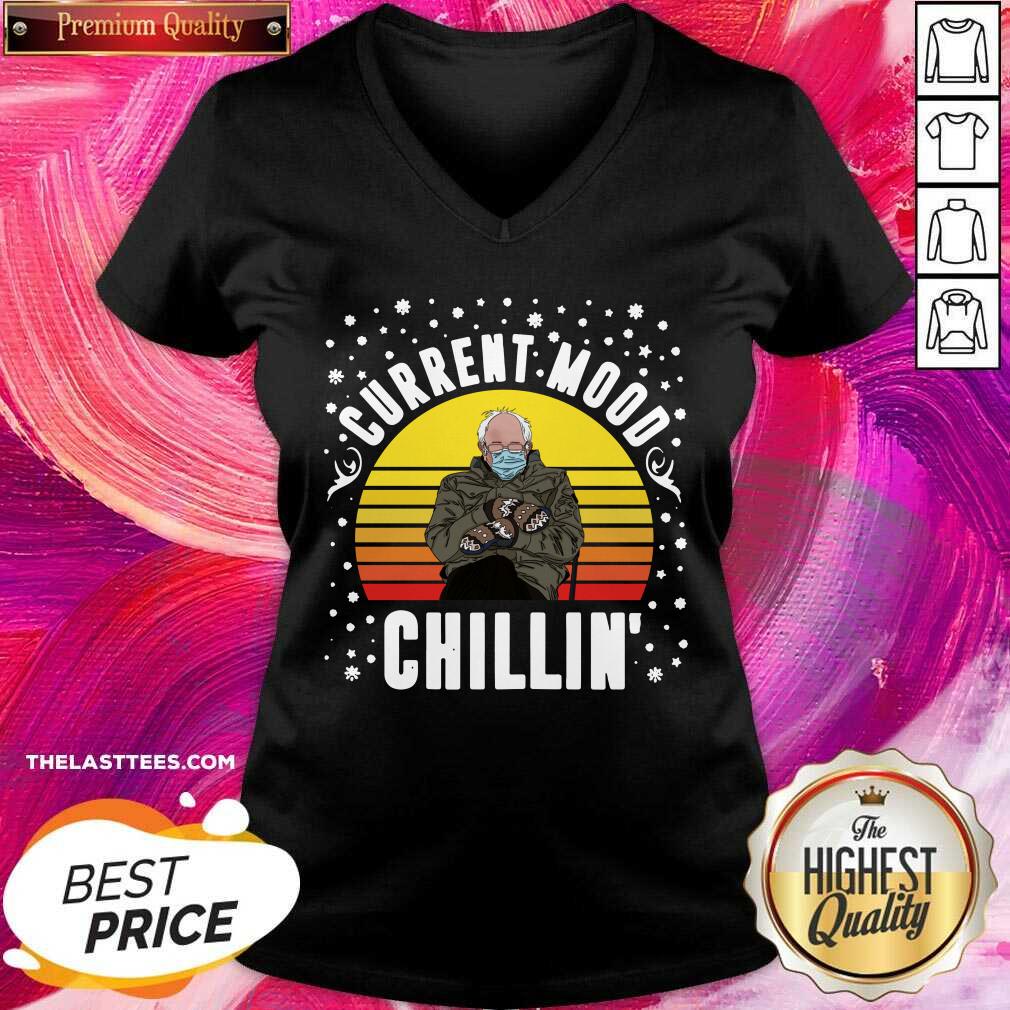 Good Bernie Sanders Current Mood Chillin Vintage Sunset T-shirt