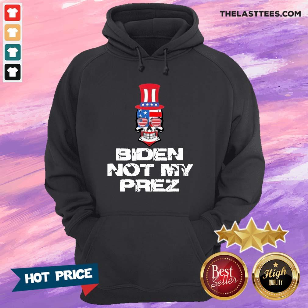 Good Biden Is Not My President Skull American Flag Shirt