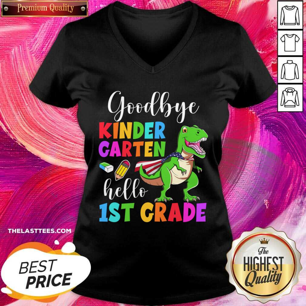 Good Bye Kinder Caten Hello 1st Grade Shirt
