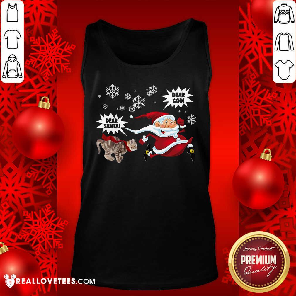 Good Cat Dear Santa Dear God Ugly Christmas Shirt