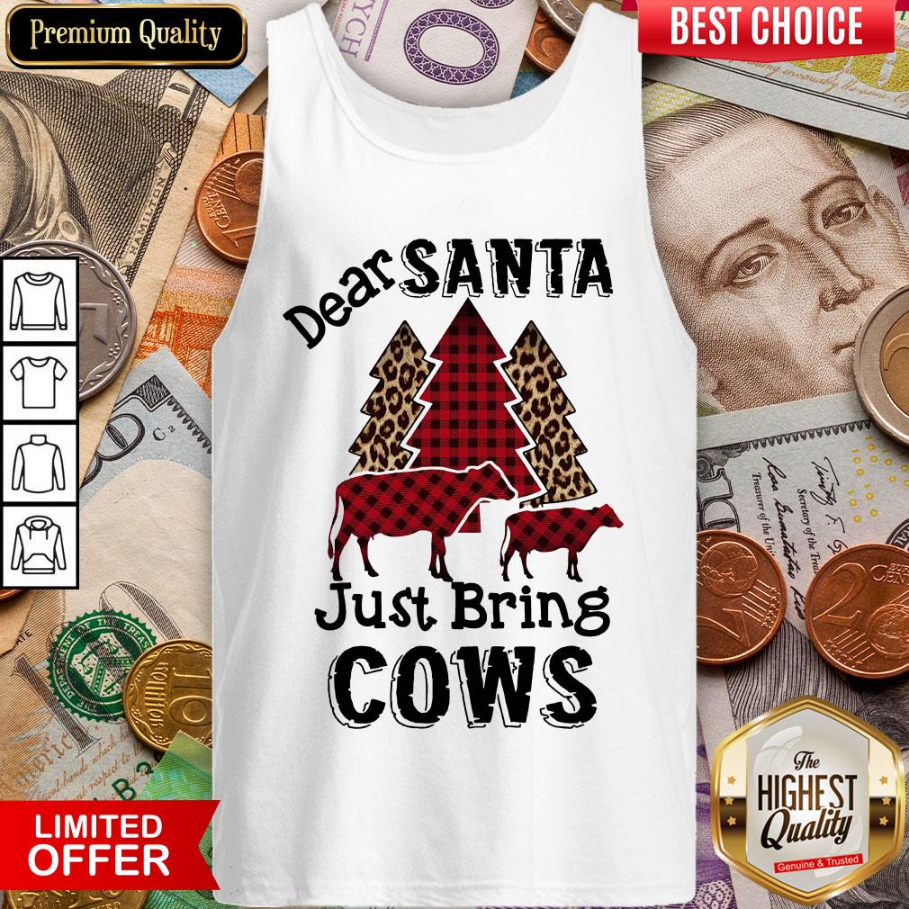 Good Dear Santa Just Bring Cows Christmas Tree Shirt