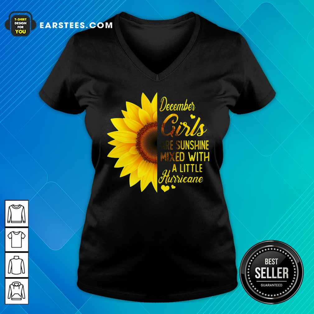 Good December Girls Are Sunshine Mixed Hurricane Sunflower Shirt