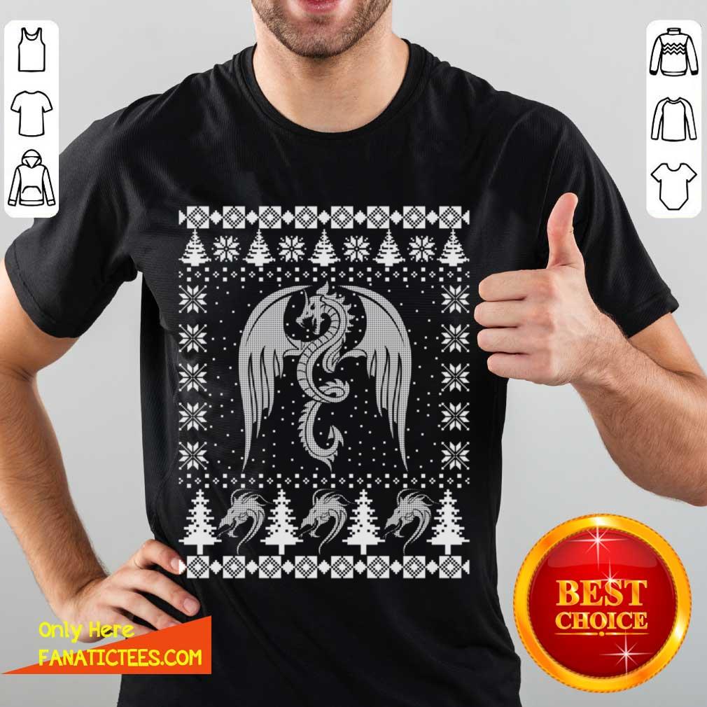 Good Dragon Ugly Christmas Fantasy Mystical Holiday Xmas T-Shirt