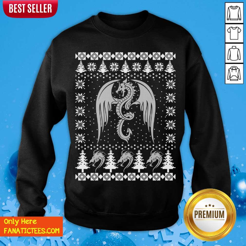 Good Dragon Ugly Christmas Fantasy Mystical Holiday Xmas T-Shirt