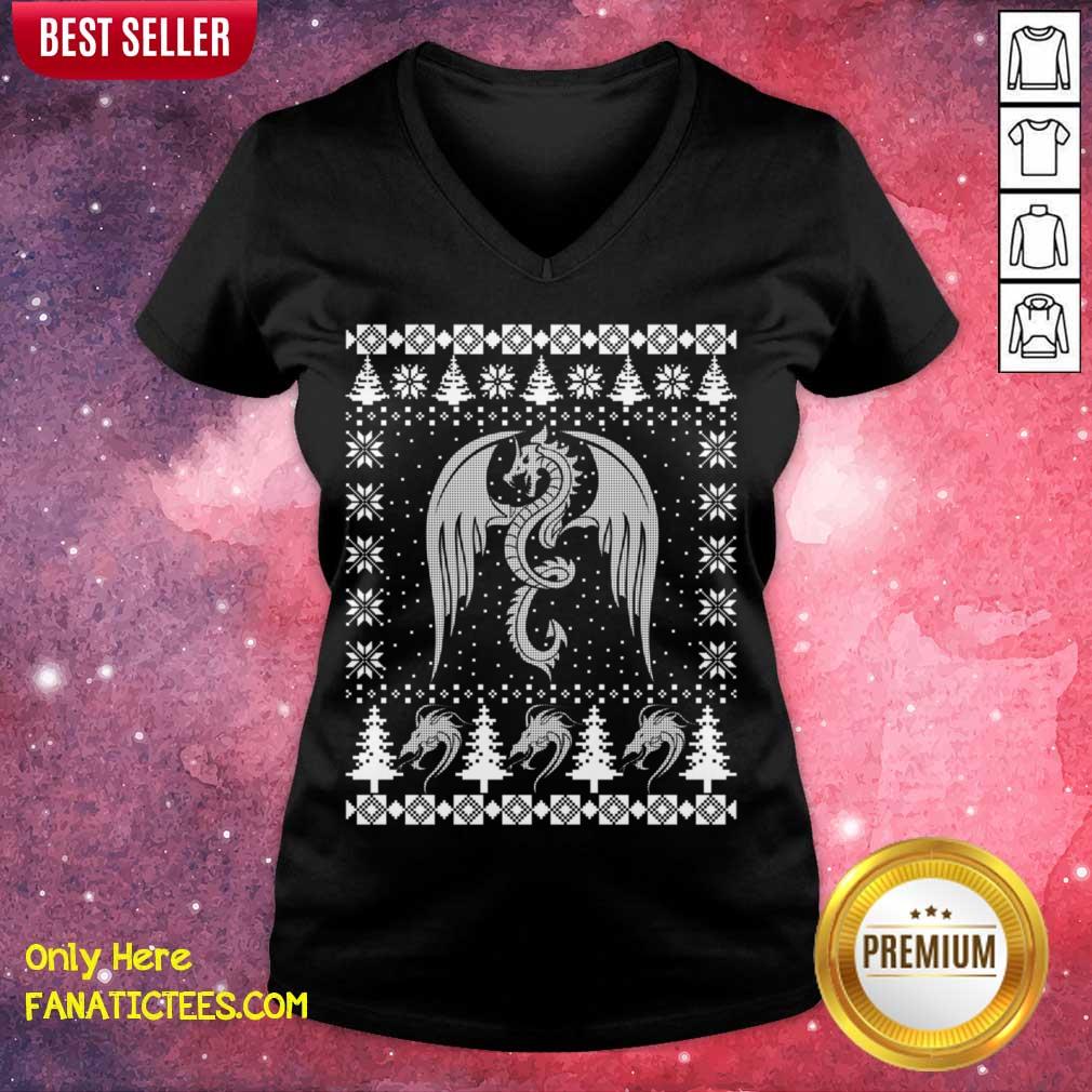 Good Dragon Ugly Christmas Fantasy Mystical Holiday Xmas T-Shirt
