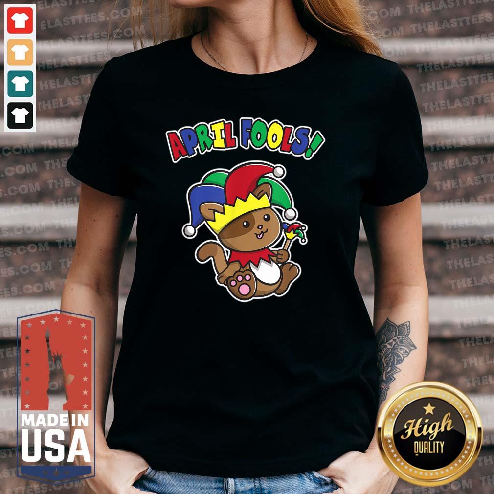 Good Happy April Fool’s Day Funny Cute Cat Jester Prankster T Shirt