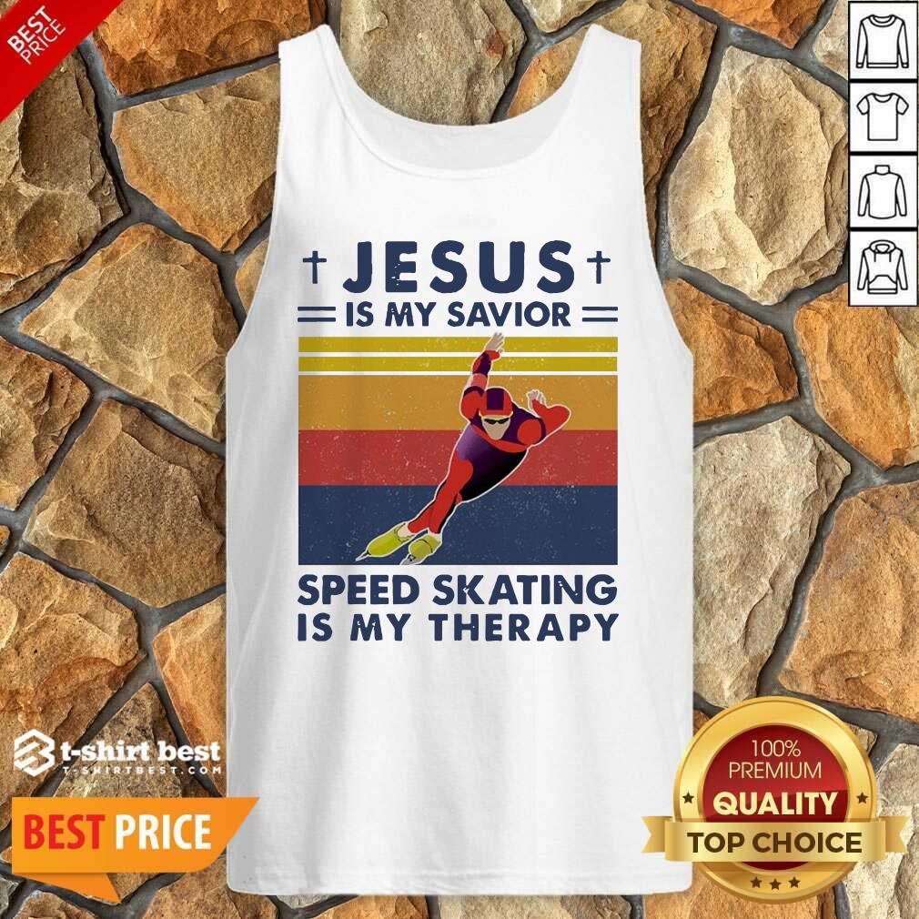 Good Jesus Is My Savior Speed Skating Is My Therapy Vintage Shirt