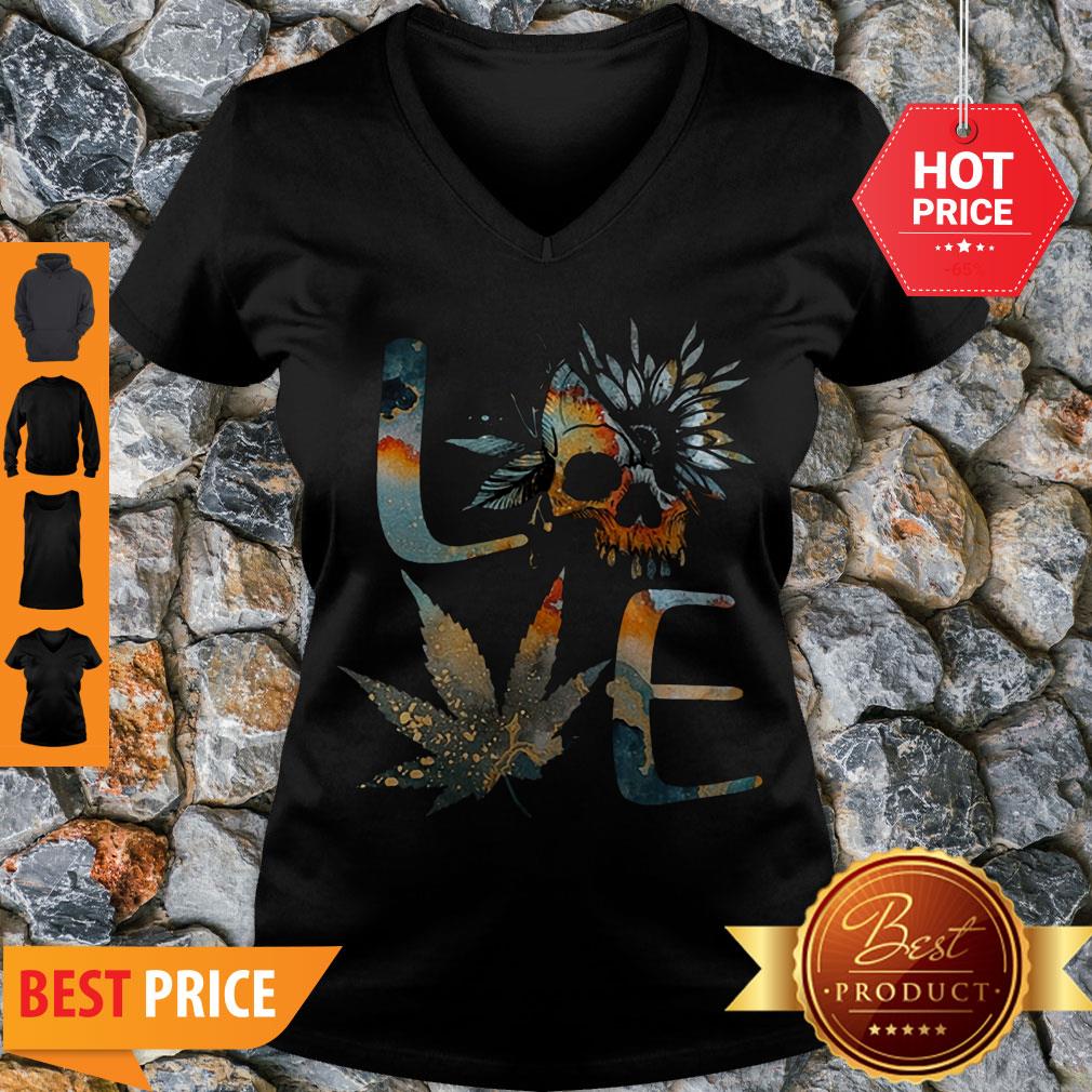 Good Love Skull Weed Sunflower Earth Day Shirt