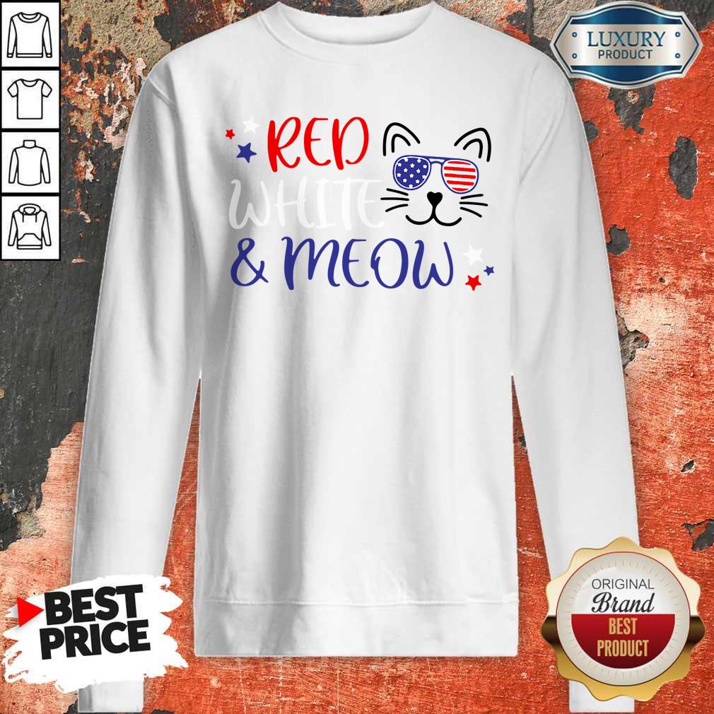 Good Red White And Meow Shirt