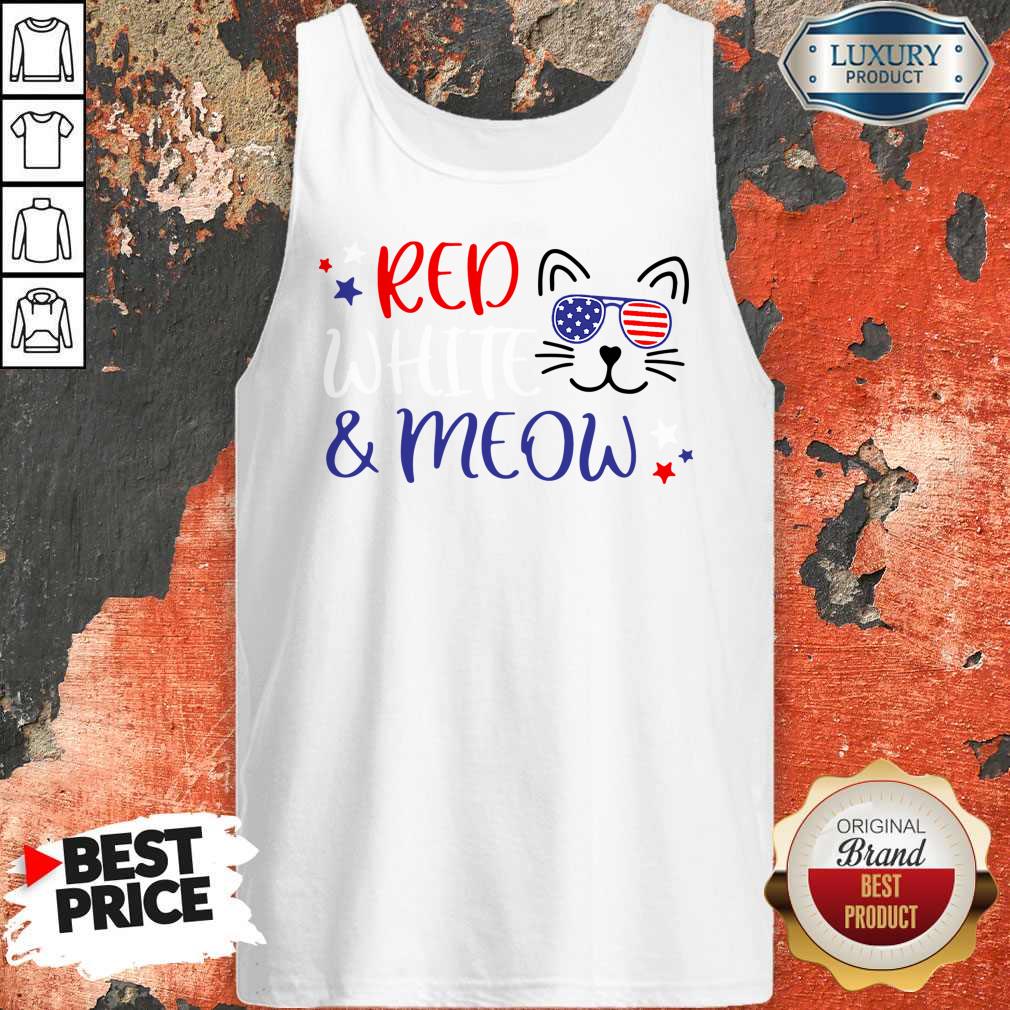 Good Red White And Meow Shirt