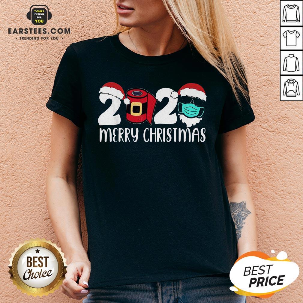 Good Santa Face Mask Merry Quarantine Christmas 2020 Shirt