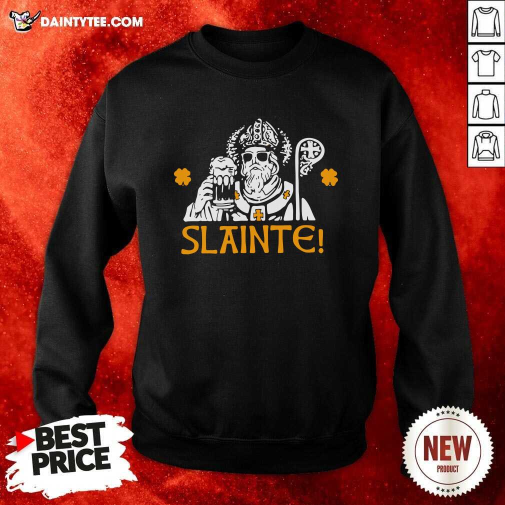 Good Slainte St Patricks Day Drinking Beer Lover Lucky Shamrock Shirt