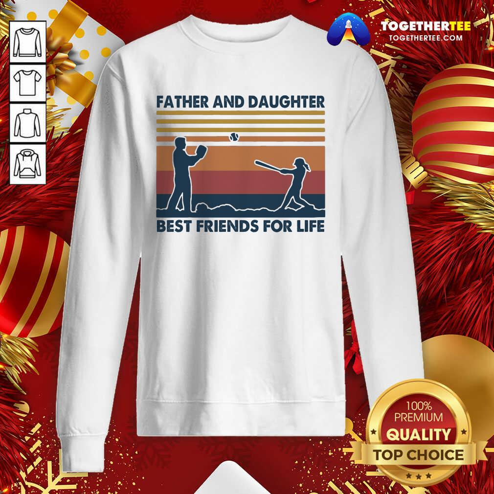 Good Softball Father And Daughter Best Friends For Life Vintage Shirt